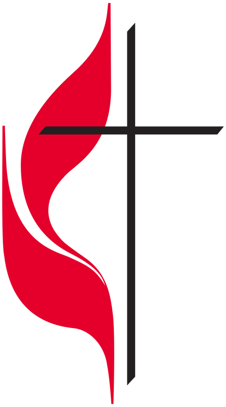 The UMC Logo - A cross and red flame